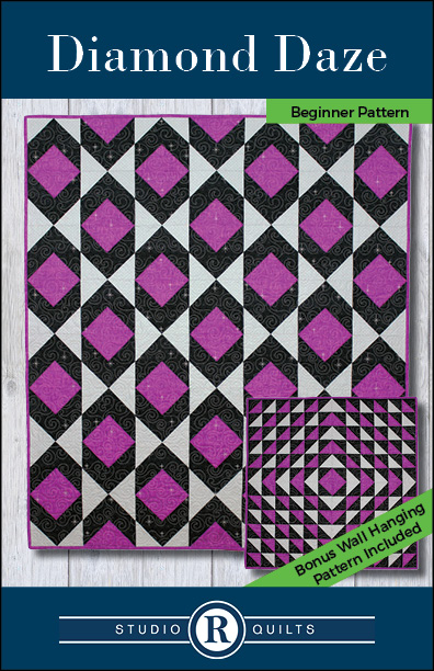 SRQ Diamond Daze Quilt Pattern Cover Front