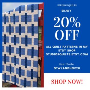 20% Off Patterns In Studio R Quilts Etsy Shop
