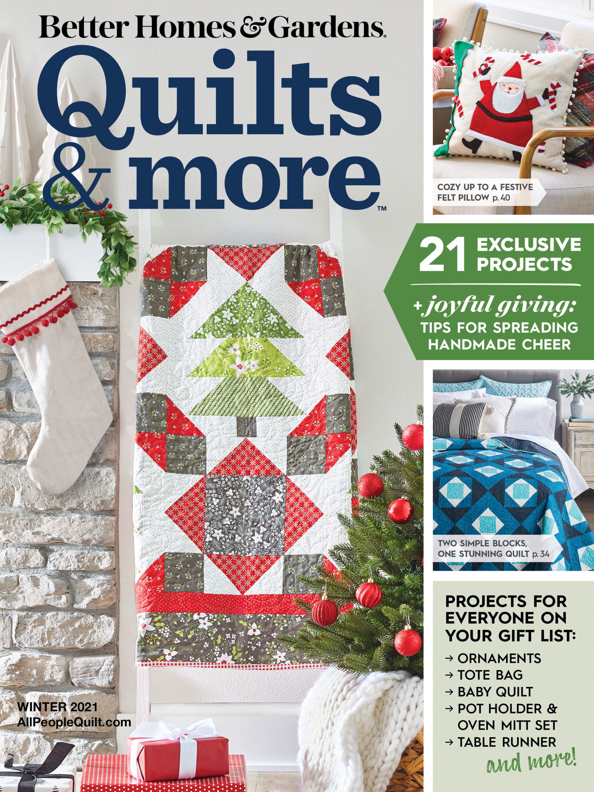 Winter Frost Quilt Featured in Quilts & More Studio R Quilts