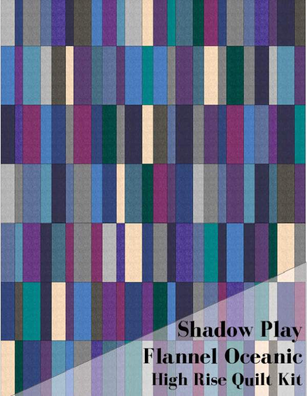 High Rise Quilt Kit: Shadow Play Flannel Oceanic