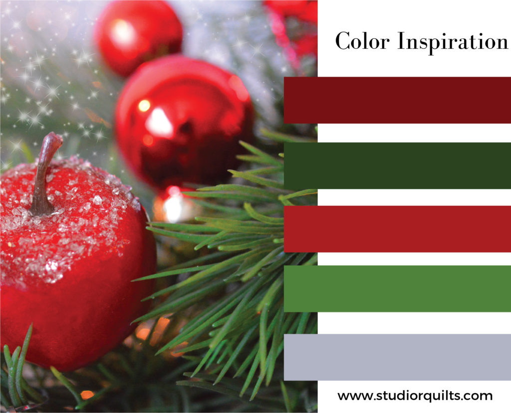 A complementary color combination red and green studio r quilts